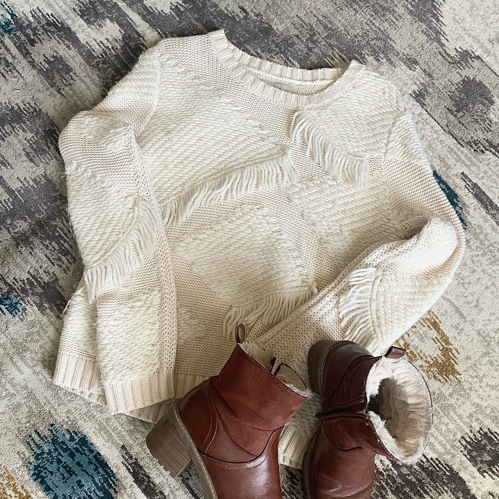 Boho chunky sweater